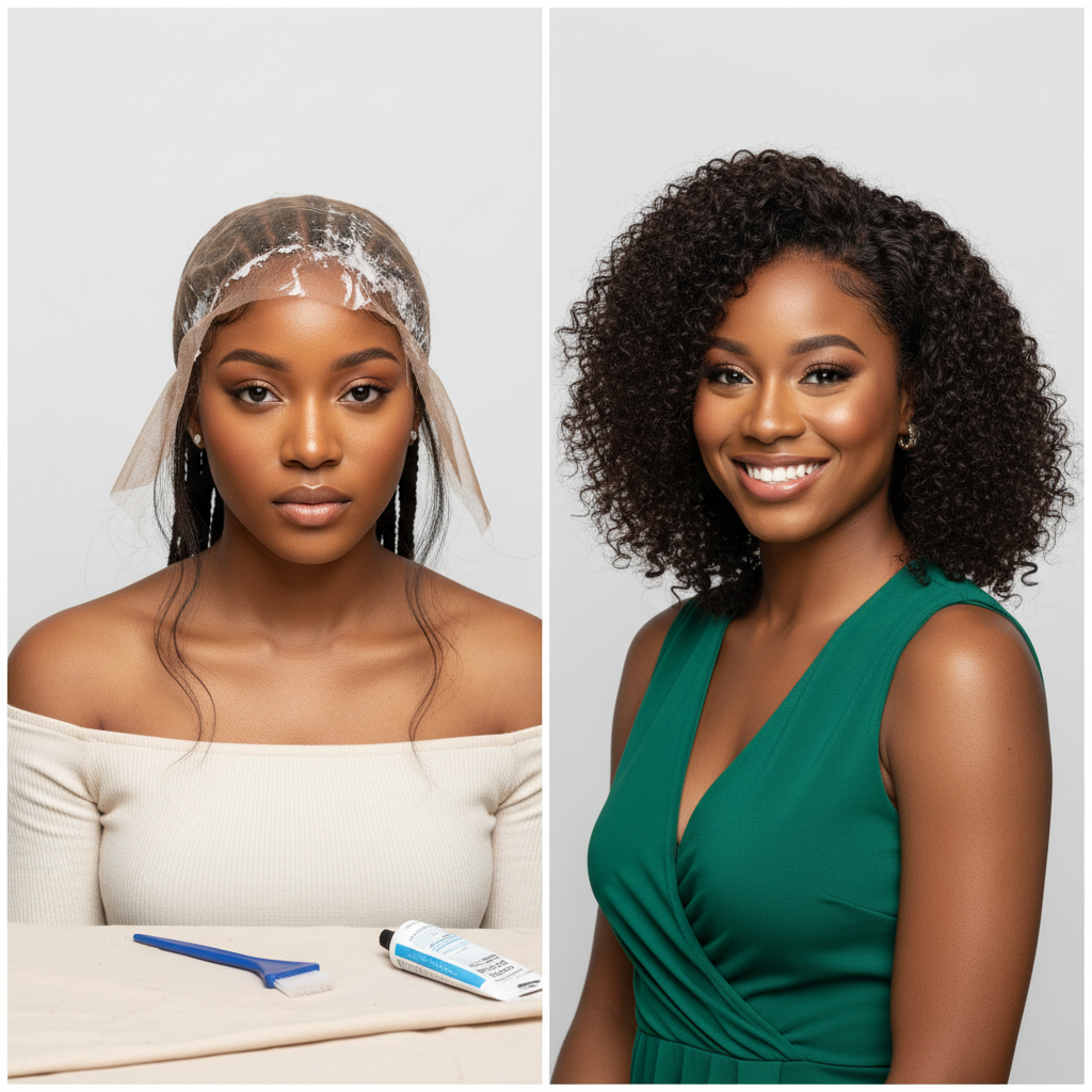 Ready to go glueless wigs vs traditional lace wigs comparison at Melted Hair