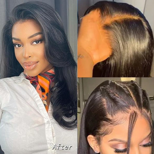 Halo Hair Style Hair 180% Density | Silky Straight 13x4 Frontal HD Lace Glueless Long Wig 100% Human Hair - US Only