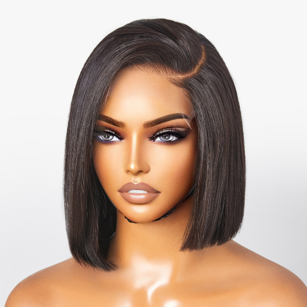 Asymmetric Bob Minimalist HD Lace Glueless C Part Short Wig 100% Human Hair - US Only