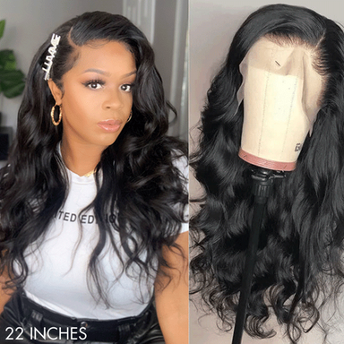 New Customers Only | PreMax Wigs - Halo Hair Style Hair Body Wave / Straight Glueless 13x4 Frontal Lace Long Wig Pre-Cut Lace