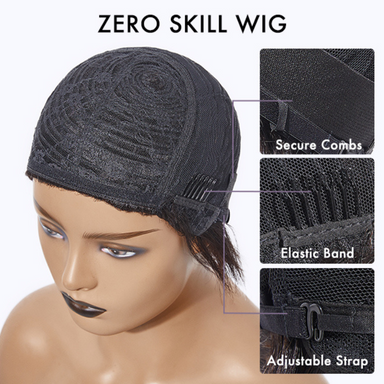 Beginner Friendly Glueless Silky Straight Bob Wig With Bangs Face-Framing
