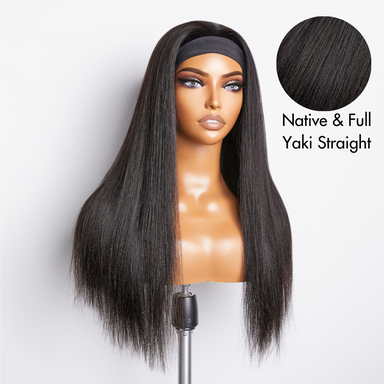 Ready to Go Classic Yaki Straight Glueless Headband Wig Beginner Friendly - US Only