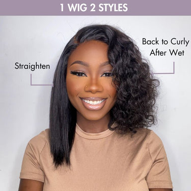 New Customers Only | Wet and Wavy 5x5 Closure Pre-Cut Lace Water Wave Wig Glueless Side Part Human Hair Wig