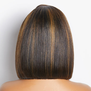 Mix Ombre Highlights Glueless 5x5 Closure HD Lace Bob Wig | Large & Small Cap Size