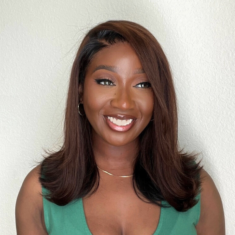 Brown with Black Peekaboo Loose Body Wave Glueless 5x5 Closure Lace Wig