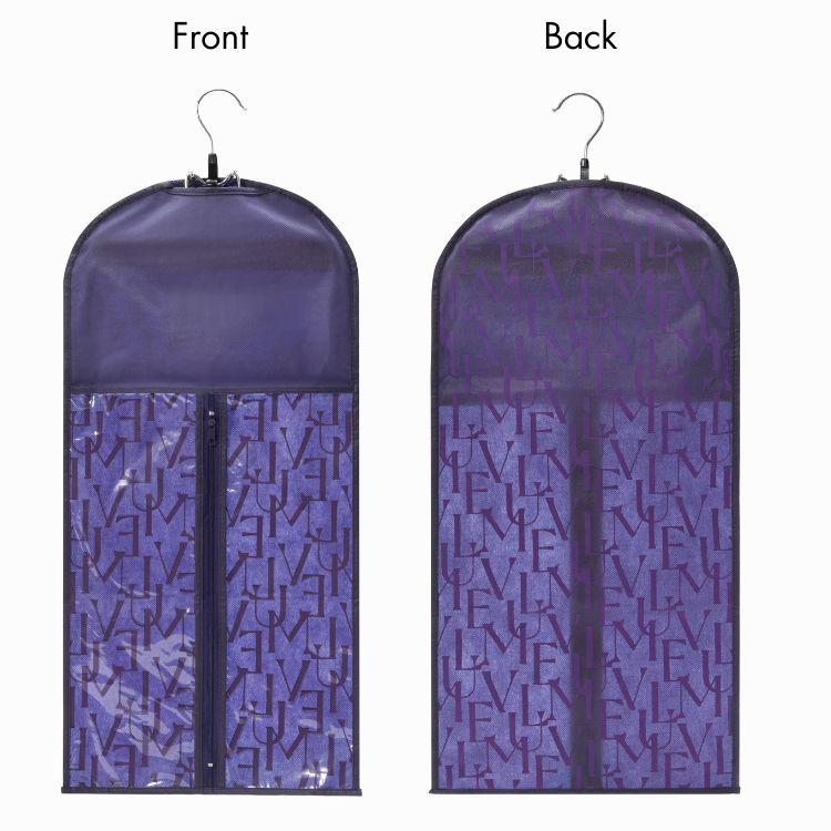 1pc/2pcs Portable Hair Extension Storage Wig Bags with Anti-slip Wooden Hanger & Transparent Zip Up Closure, M/L Sizes