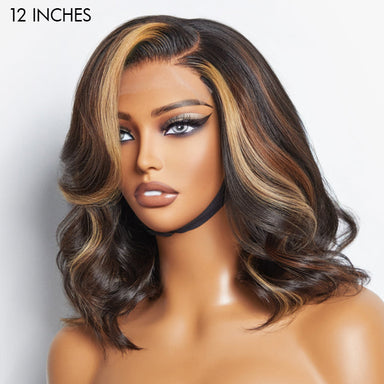 Brown Blonde Combo Highlight Loose Wave Glueless 5x5 Closure HD Lace Wig