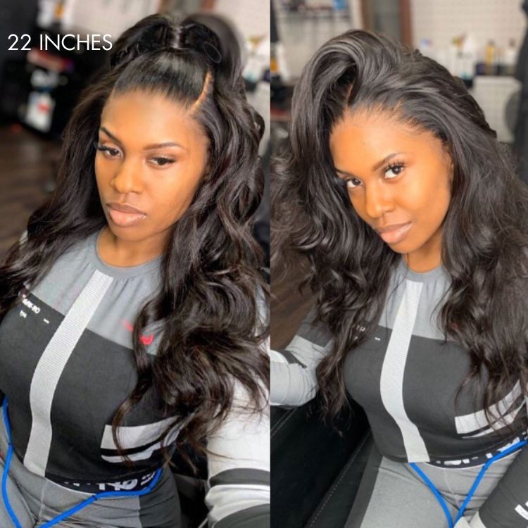 Special Deal | Halo Hair Style Hair Full Lace Classy Natural Black Body Wave / Straight Free Parting Half Up Half Down Wig