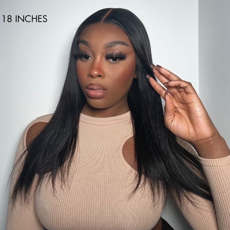 Halo Hair Style Hair 180% Density | Silky Straight Glueless 5x5 Closure HD Lace Long Wig | Large & Small Cap Size - US Only