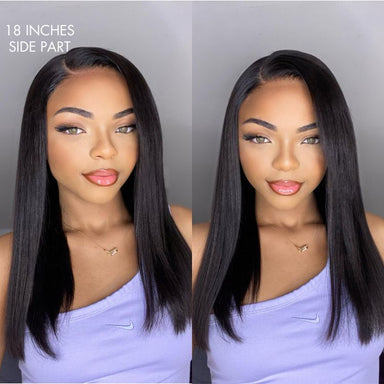 Halo Hair Style Hair 180% Density | Silky Straight 13x4 Frontal HD Lace Glueless Long Wig 100% Human Hair - US Only