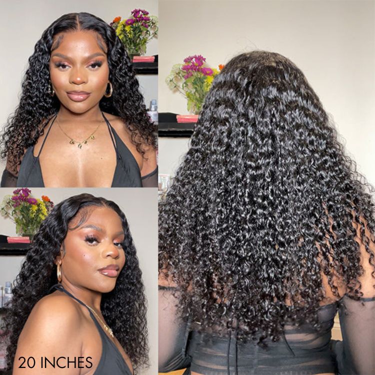 Halo Hair Style Hair 180% Density Deep Wave Glueless 13x4 Frontal Lace Wig - US Only