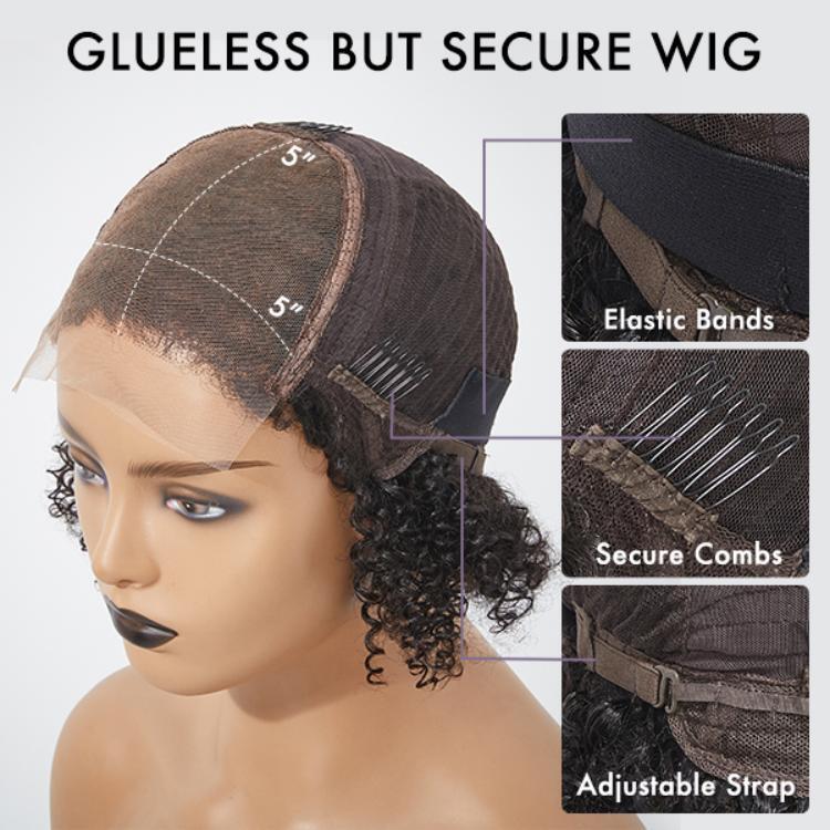 4C Edges | Highlight Afro Curls Glueless 5x5 Closure HD Lace Wig Breathable Cap - US Only