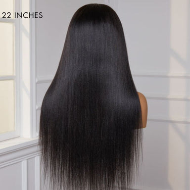 Natural Hairline Yaki Straight Glueless 13x4 Frontal HD Lace Long Wig 100% Human Hair - US Only