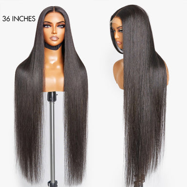 Halo Hair Style Hair 180% Density Royal Luxury Super Long Silky Straight 5x5 Closure HD Lace Wig 100% Human Hair
