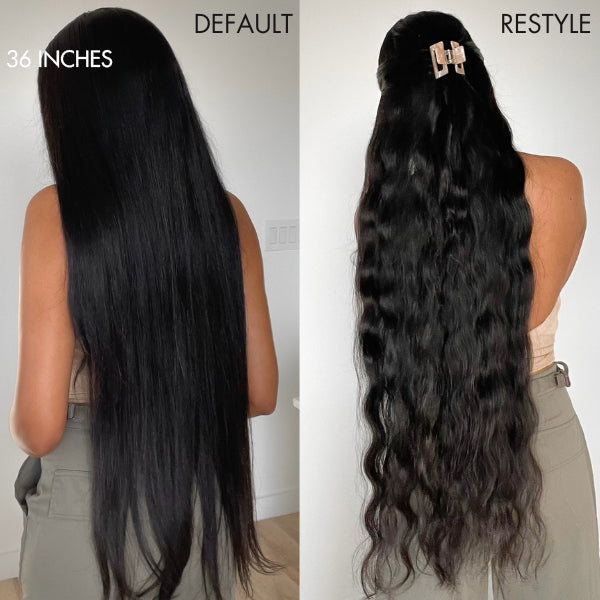 Halo Hair Style Hair 180% Density Royal Luxury Super Long Silky Straight 5x5 Closure HD Lace Wig 100% Human Hair