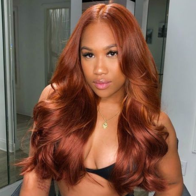 Cinnamon Brown Loose Wave / Straight / Straight Layer Glueless 5x5 Closure HD Lace Wig- US ONLY