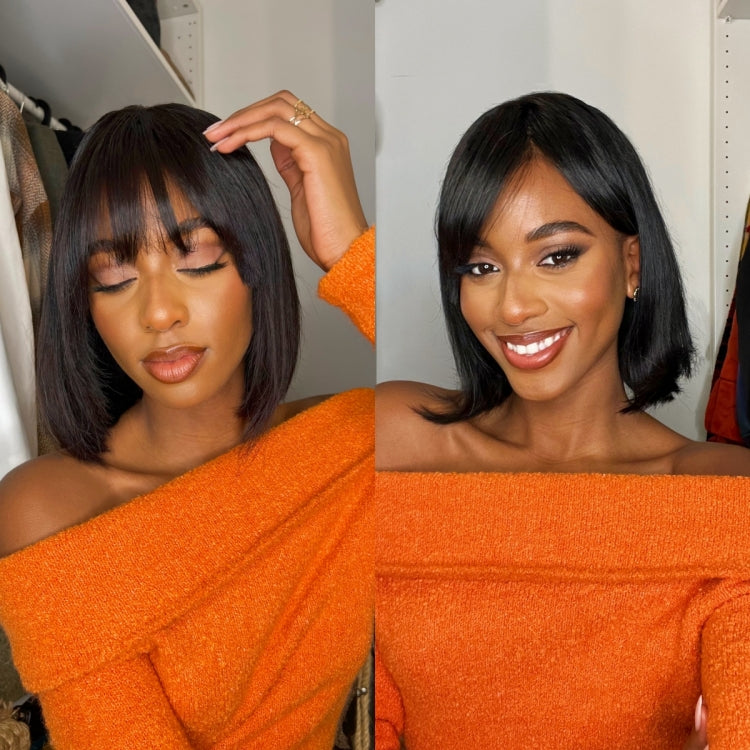Trendy Short Cut Bob Wig With Bangs | Beginner Friendly