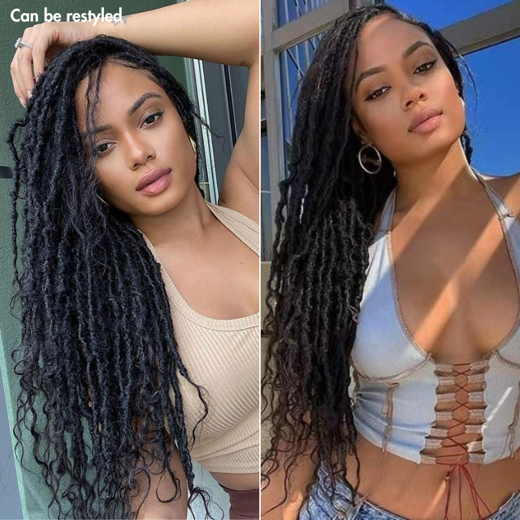 Halo Hair Style TWIST | Dreadlock Style 5x5 Closure Lace Glueless Wig Mid Part Long Wig - US ONLY