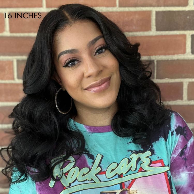 Melted Hair 150% Natural Black Body Wave Wig Glueless 5x5 Closure Wig – Style 3610