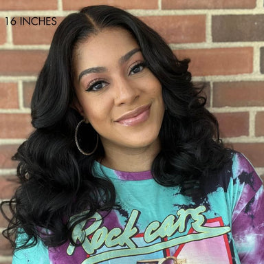Melted Hair 150% Natural Black Body Wave Wig Glueless 5x5 Closure Wig – Style 3610