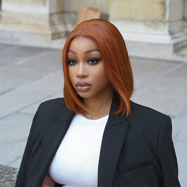 My GO-TO BOB - Beginner Friendly Sugar Maple 4x4 Closure Lace Glueless Mid Part Bob Wig - US Only