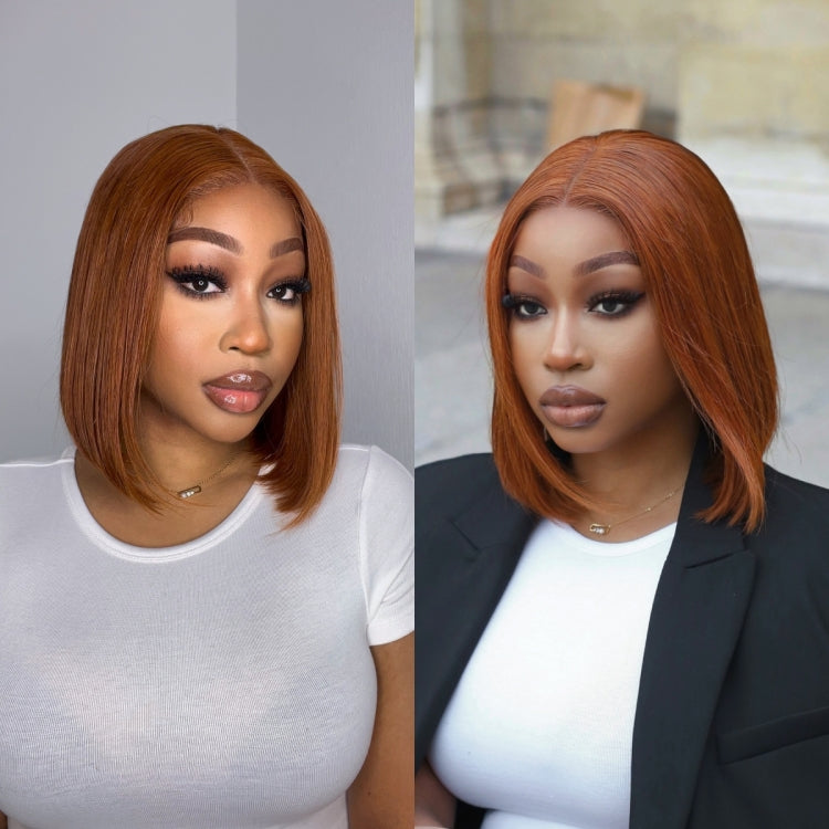 My GO-TO BOB - Beginner Friendly Sugar Maple 4x4 Closure Lace Glueless Mid Part Bob Wig - US Only
