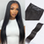 Melted Hair Natural Black Straight Clip-In Extensions