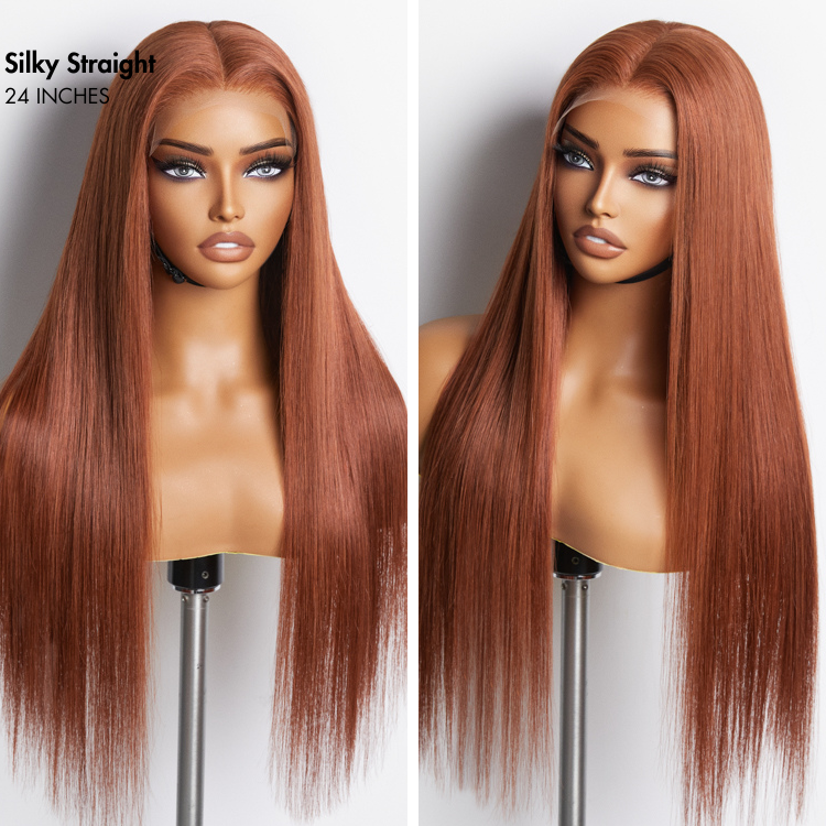 Cinnamon Brown Loose Wave / Straight / Straight Layer Glueless 5x5 Closure HD Lace Wig- US ONLY