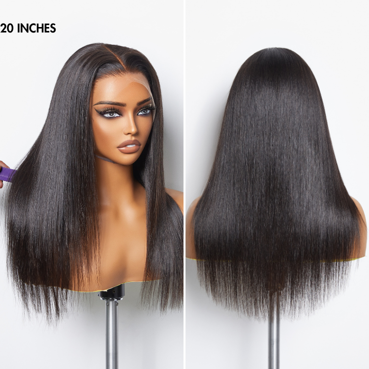 New Customers Only | PreMax Wigs | Super Natural Hairline Silky Straight Glueless 13x4 Frontal Lace Wig Human Hair Pre-Cut Lace