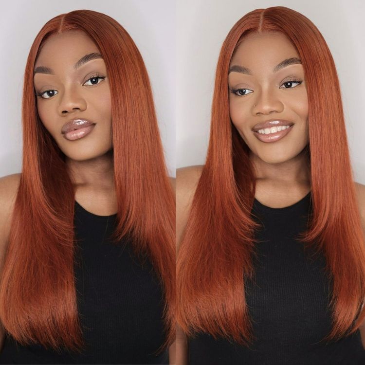 Cinnamon Brown Loose Wave / Straight / Straight Layer Glueless 5x5 Closure HD Lace Wig- US ONLY