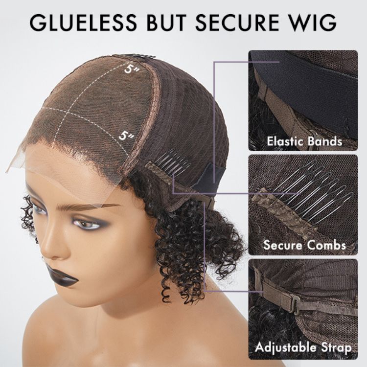 Brown Blonde Combo Highlight Straight Glueless 5x5 Closure HD Lace Bob Wig | Large & Small Cap Size