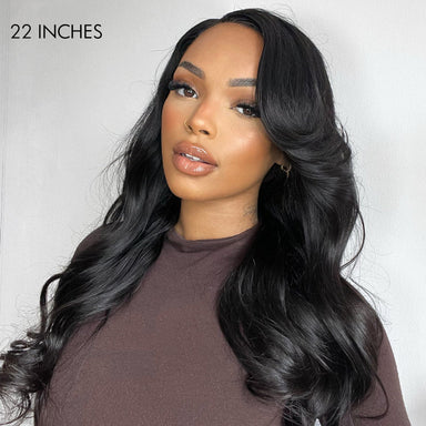 Melted Hair 150% Natural Black Body Wave Wig Glueless 5x5 Closure Wig – Style 0410