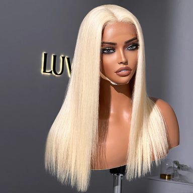 Melted Hair 150% 613 Blonde Silky Straight Wig Glueless 5x5 Closure Pre-Cut Lace Wig