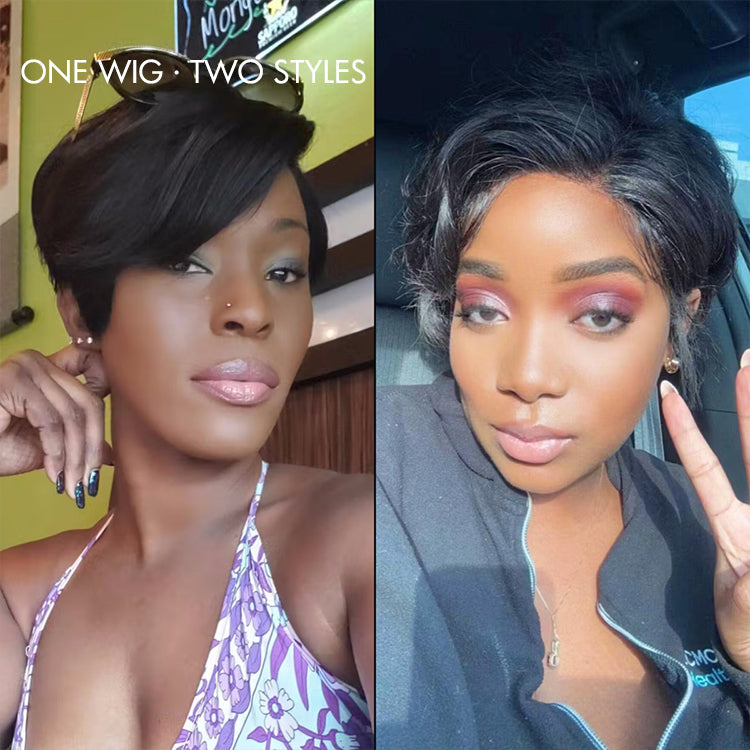 Exclusive Sale | Mature Boss Style Affordable Pre-styled Short Pixie Cut Glueless HD Lace Wig Pre-Cut Lace