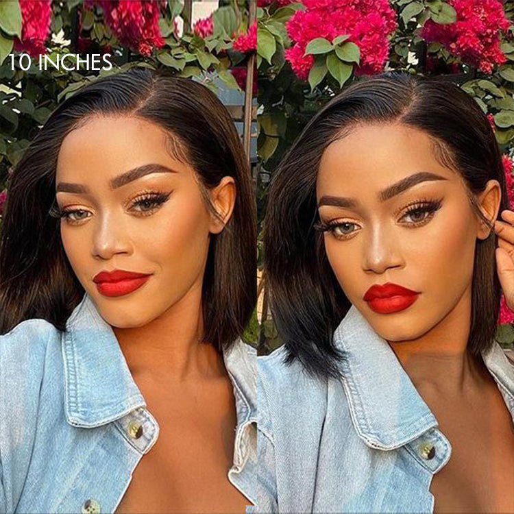Melted Hair 100% Natural Black Short Cut / Bob Wig Glueless Minimalist Lace Wig – Style 7514