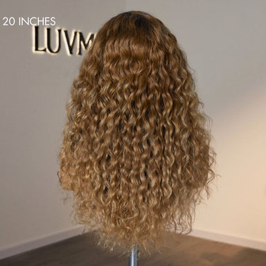 Sun-kissed Ombre Blonde Water Wave Glueless 13x4 Frontal Lace Wig Free Part - US Only