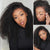 Melted Hair 100% Natural Black Kinky Curly Wig Glueless 13x4 Frontal Wig