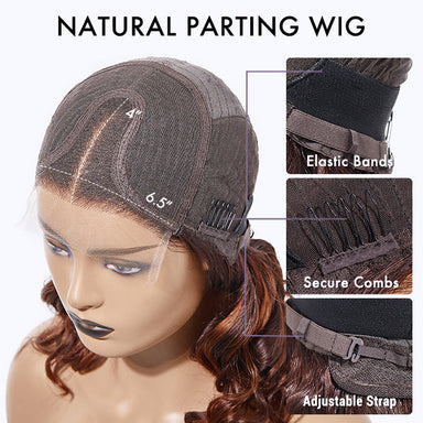 Halo Hair Style Hair 180% Density Elegant Chocolate Brown Loose Wave Minimalist HD Lace Glueless Wig Pre-Cut Lace - US Only
