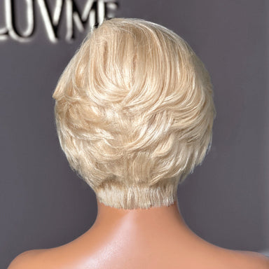 613 Blonde Pixie Cut Wig Glueless Minimalist HD Lace C Part Short Wig 100% Human Hair Pre-Cut Lace - Halo Hair Style GLUELESS