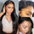 Halo Hair Style Hair 180% Density | Silky Straight 13x4 Frontal HD Lace Glueless Long Wig 100% Human Hair - US Only