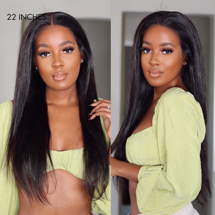 Halo Hair Style Hair 180% Density | Silky Straight 13x4 Frontal HD Lace Glueless Long Wig 100% Human Hair - US Only
