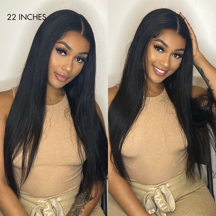 Halo Hair Style Hair 180% Density | Silky Straight Glueless 5x5 Closure HD Lace Long Wig | Large & Small Cap Size - US Only