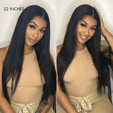Halo Hair Style Hair 180% Density | Silky Straight Glueless 5x5 Closure HD Lace Long Wig | Large & Small Cap Size - US Only