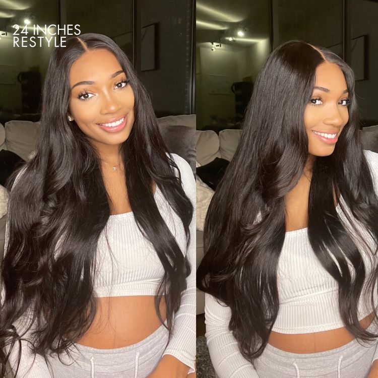 Halo Hair Style Hair 180% Density | Silky Straight Glueless 5x5 Closure HD Lace Long Wig | Large & Small Cap Size - US Only