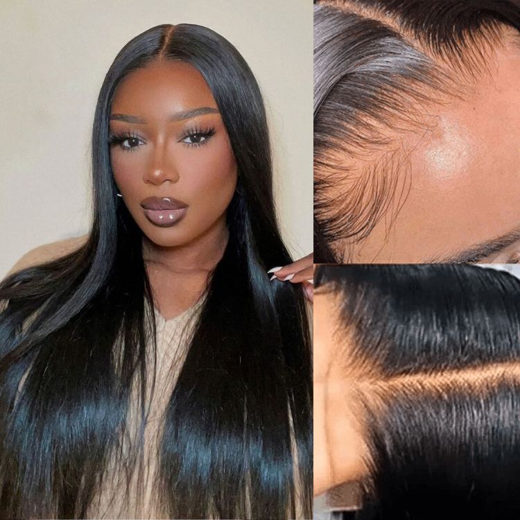 Halo Hair Style Hair 180% Density | Silky Straight Glueless 5x5 Closure HD Lace Long Wig | Large & Small Cap Size - US Only