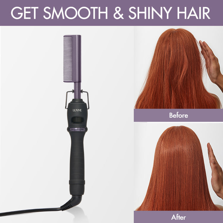 Electric Hot Comb with US Plug  for Wigs and Natural Hair, 30s Fast Heating & Adjustable Temp | Add-on Item