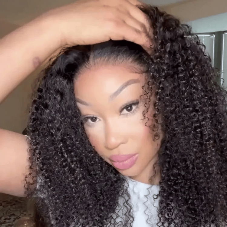 Go Natural Ease | Kinky Curly Full Hair Glueless 5x5 Closure Lace Long Curly Wig Ready to Go - US Only