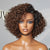 Melted Hair 150% Brown Highlights Curly Wig Glueless Minimalist Lace Wig