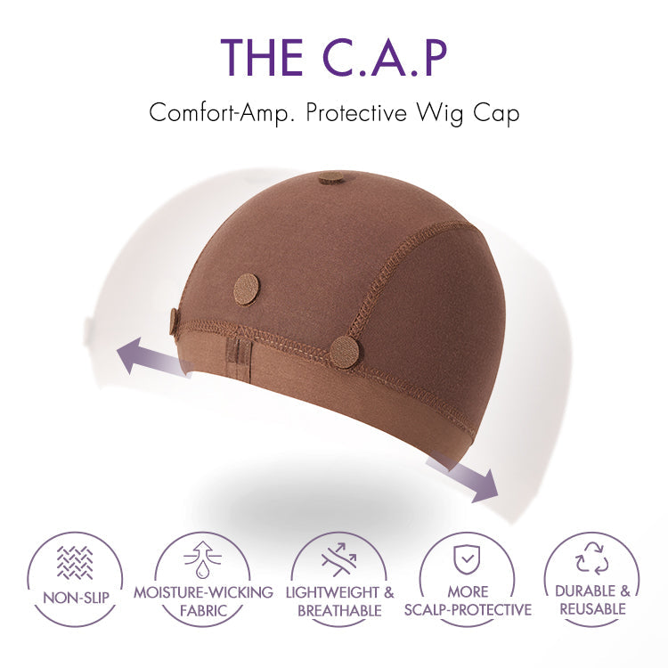 2pcs Halo Hair Style Reusable Non-Slip Wig Cap, Wig Gripper for Keeping Wigs Lace Front in Place