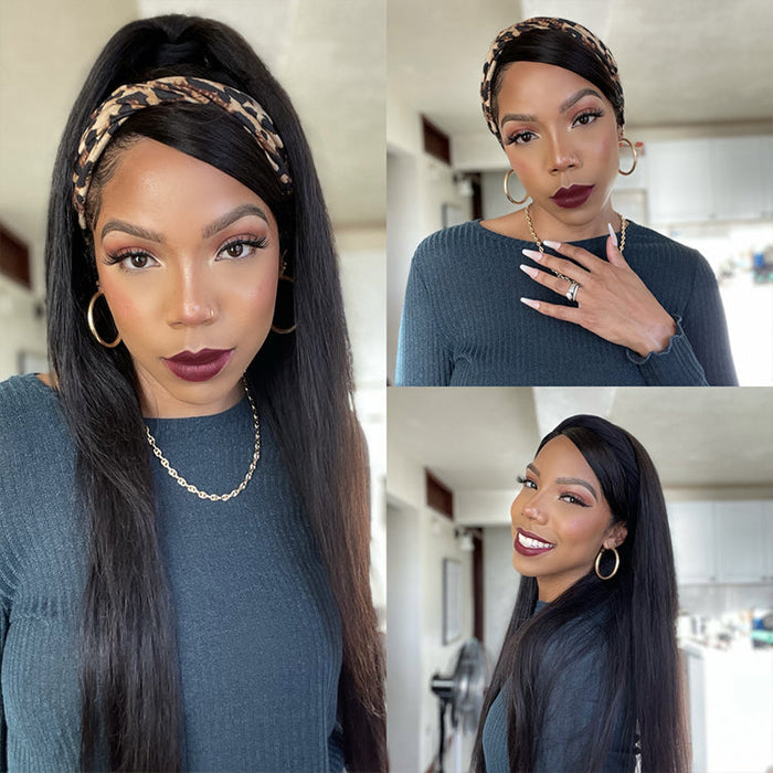 Ready to Go Classic Yaki Straight Glueless Headband Wig Beginner Friendly - US Only